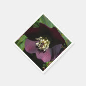 Lila Lenten Rose Ostern Blume Serviette (Ecke)