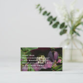 Lila Lenten Rose Ostern Blume Visitenkarte (Stehend Vorderseite)