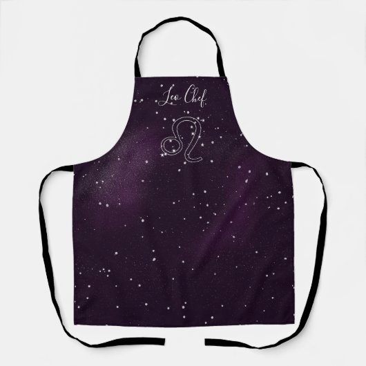 Lila Leo Zodiac Constellation Astrologie Schürze (Vorderseite)