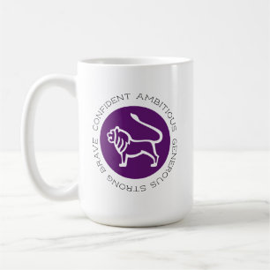 Lila Leo Zodiac Star Persönlichkeit Kaffeetasse