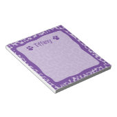 Lila Leopard Cheetah Animal Notepad Notizblock (angewinkelt)