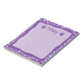Lila Leopard Cheetah Animal Notepad Notizblock (Rotiert)