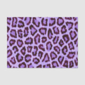 Lila Leopard Cheetah Animal Print Muster Seidenpapier (Vorderseite)