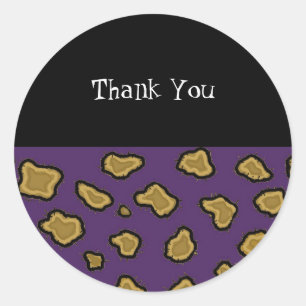 Lila Leopard Druck Danke Sticker