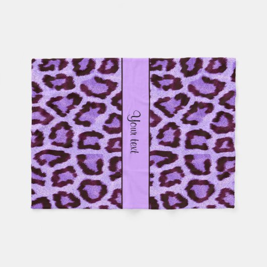 Lila Leopard-Druck Fleecedecke (Vorderseite (Horizontal))