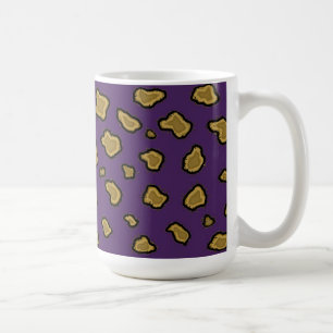 Lila Leopard-Druck-Kaffeekocher Tasse