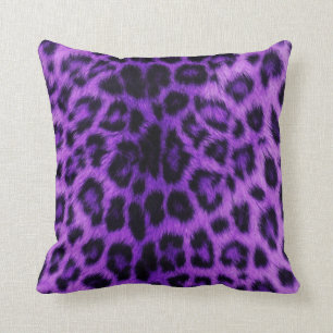 Lila Leopard-Druck-Kissen Kissen