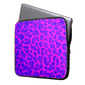 Lila Leopard-Druck-Laptop-Hülse Laptopschutzhülle (Vorderseite Links)