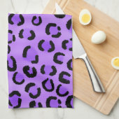 Lila Leopard-Druck-Muster Handtuch (Viertel Falte)