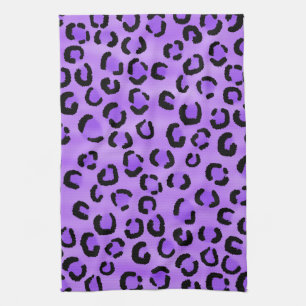 Lila Leopard-Druck-Muster Handtuch