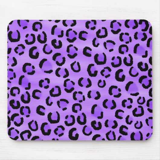 Lila Leopard-Druck-Muster Mousepad (Vorne)