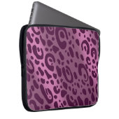 Lila Leopard-Druck-Neopren-Laptop-Hülsen Laptopschutzhülle (Vorne Rechts)