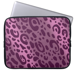 Lila Leopard-Druck-Neopren-Laptop-Hülsen Laptopschutzhülle
