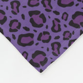 Lila Leopard-Druckmuster Fleecedecke (Ecke)
