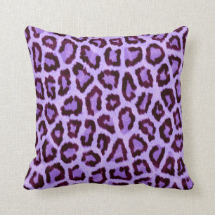 lila Leopard-Druckmuster - Wildfun Prock Kissen