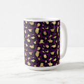 Lila Leopard/Gepard-Tasse Kaffeetasse (VorderseiteRechts)