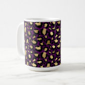 Lila Leopard/Gepard-Tasse Kaffeetasse (Vorderseite Links)
