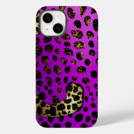 Lila Leopard Glitzer iPhone Mate Tough Case