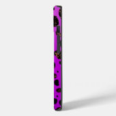 Lila Leopard Glitzer iPhone Mate Tough Case (Rückseite / Links)