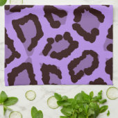 Lila Leopard Handtuch (Gefaltet)