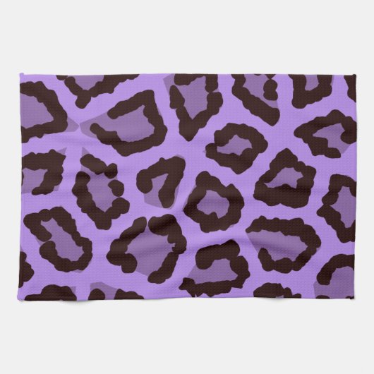 Lila Leopard Handtuch (Horizontal)