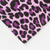 Lila Leopard-Haut-Druck Fleecedecke (Ecke)