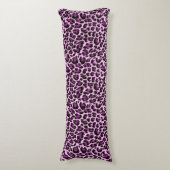 Lila Leopard-Haut-Druck Seitenschläferkissen (Vorderseite Vertikal)