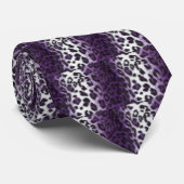 LILA LEOPARD KRAWATTE (Gerollt)