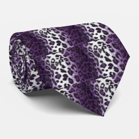 LILA LEOPARD KRAWATTE (Gerollt)
