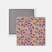 Lila Leopard Magnet (Vorderseite/Rückseite)