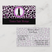 Lila Leopard-Mode-Butike-Geschäfts-Karte Visitenkarte (Vorne/Hinten)