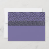 Lila Leopard Muster Bridal Dusche Einladung (Rückseite)