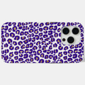 Lila Leopard-Muster Case-Mate iPhone Hülle (Rückseite (Horizontal))