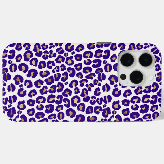 Lila Leopard-Muster Case-Mate iPhone Hülle (Rückseite (Horizontal))