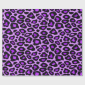 Lila Leopard-Muster Geschenkpapier (Flach)