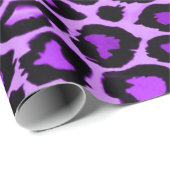 Lila Leopard-Muster Geschenkpapier (Rolleneckpunkt)