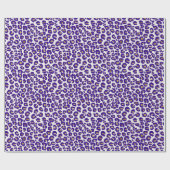 Lila Leopard-Muster Geschenkpapier (Flach)