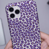 Lila Leopard-Muster iPhone Hülle