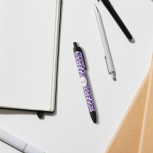 Lila Leopard-Muster Kugelschreiber