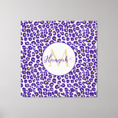 Lila Leopard-Muster Leinwanddruck (Vorderseite)