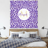 Lila Leopard-Muster Leinwanddruck (Insitu (Schlafzimmer))