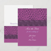 Lila Leopard-Muster Save-the-Date Save The Date (Vorne/Hinten)