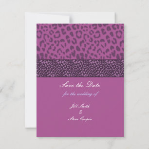 Lila Leopard-Muster Save-the-Date Save The Date