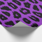 Lila Leopard-Papier Geschenkpapier (Ecke)