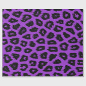 Lila Leopard-Papier Geschenkpapier (Flach)