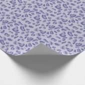 Lila Leopard Pattern Lavendel Geschenkpapier (Ecke)