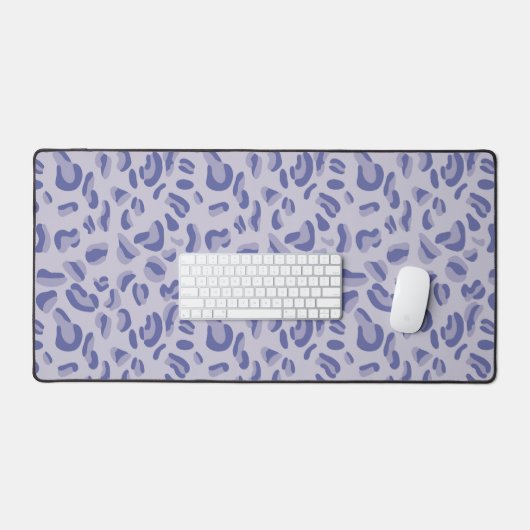 Lila Leopard Pattern Lavendel Schreibtischunterlage (Tastatur & Maus)