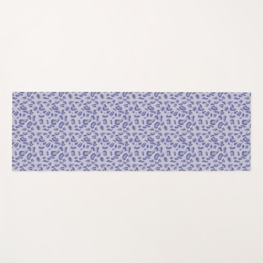Lila Leopard Pattern Lavendel Yogamatte (Vorderseite (Horizontal))