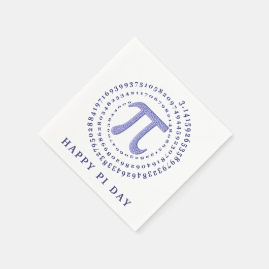 Lila Leopard Pi 3.14 Spiral Number Happy Pi Day Serviette (Ecke)