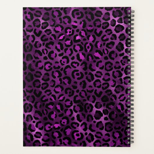 Lila Leopard Pinselstrich Planer (Rückseite)